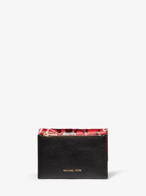 Cece Small Qixi Graffiti Leather Card Case Michael Kors