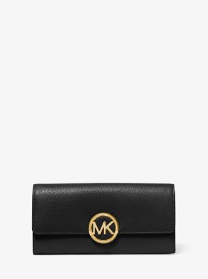 Michael Kors Women's Lillie Large Pebbled Leather Shoulder Bag - Black 