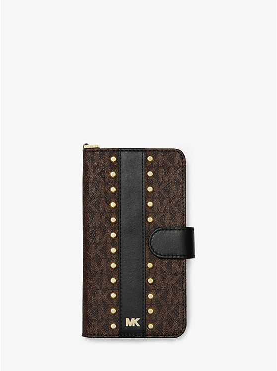 Studded Logo Wristlet Folio Case for iPhone XS Max image number 0