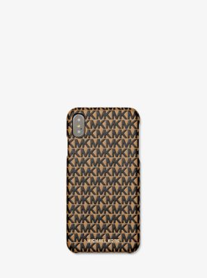 Logo Leather Phone Cover for iPhone XS 