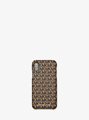 tui rigide en cuir logo pour iPhone X XS Michael Kors Canada