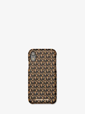 skjold pige Præsident Logo Leather Phone Cover for iPhone XR | Michael Kors