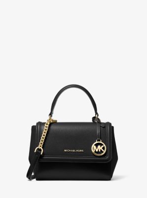 Michael Kors Outlet: Michael Jet-Set bag in grained leather - Black