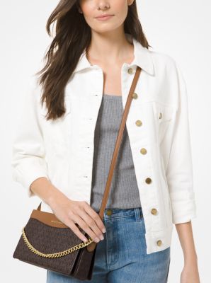 Michael Kors Medium Dallas Slim Backpack in Vanilla at Luxe Purses