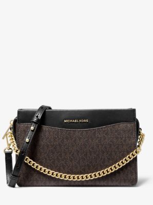 michael kors jet set large logo crossbody