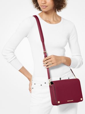 Jet Set Large Pebbled Leather Crossbody Bag