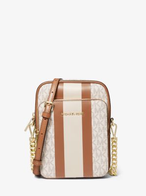 Jet Set Medium Logo Stripe Crossbody Bag | Michael Kors