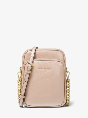 jet set medium pebbled leather shoulder bag