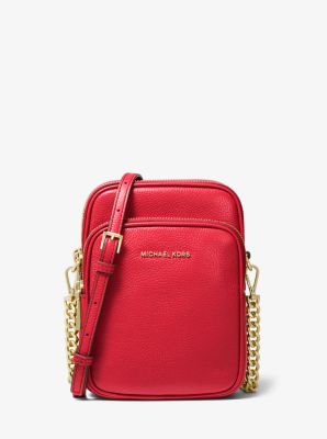 Michael Kors Jet Set Medium Pebbled Leather Crossbody Bag