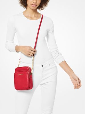 Michael Kors Jet Set Medium Pebbled Leather Crossbody Bag