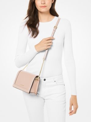 large crossgrain leather crossbody clutch