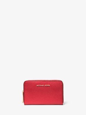 Small logo and leather wallet store michael kors