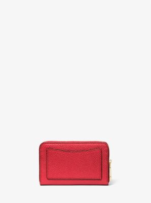 Michael Kors Small Pebbled Leather Wallet In Red | ModeSens