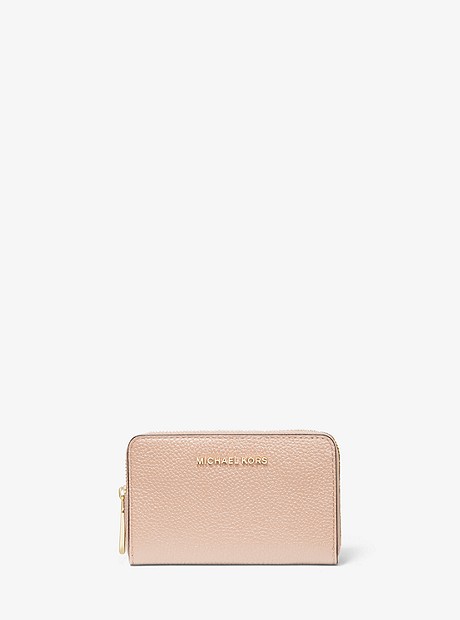 Small Pebbled Leather Wallet - SOFT PINK - 32F9GJ6D0L