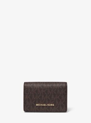 michael kors small logo and leather wallet