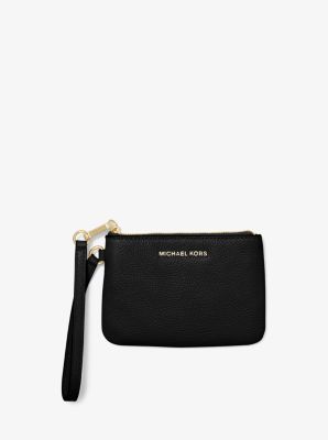 michael kors pebbled leather wristlet