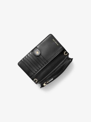 Leopard Calf Hair and Leather Convertible Crossbody Bag