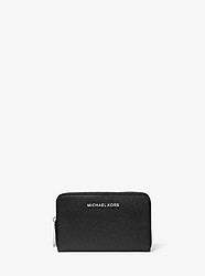 Small Pebbled Leather Wallet - BLACK - 32F9SJ6D0L