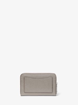 mk small pebbled leather wallet