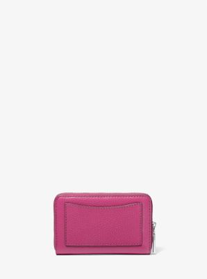 Michael Kors Fuchsia Leather Zip Around Wallet