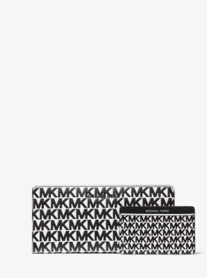 Large Logo-Embossed Leather Slim Wallet | Michael Kors