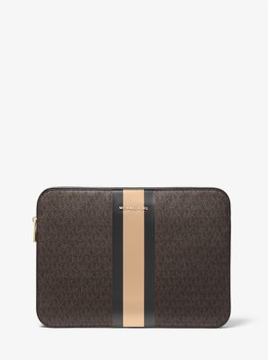 Jet Set Logo Stripe 13 Inch Laptop Case Michael Kors