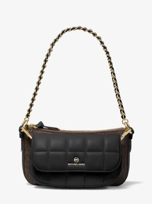 michael kors black quilted crossbody bag