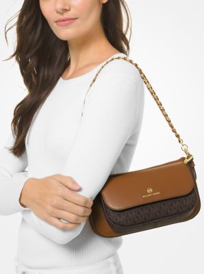 Michael Kors Jet Set Leather Pouchette - Brown