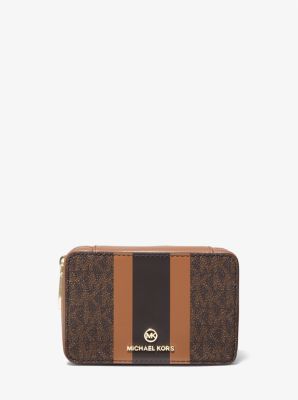 Small Logo Stripe Jewelry Case Michael Kors