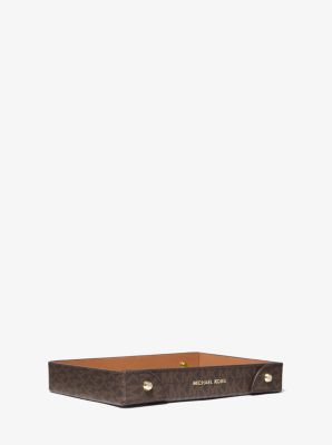 Bandeja de viaje mediana con logotipos in MARR&Oacute;N/BELLOTA | Michael Kors