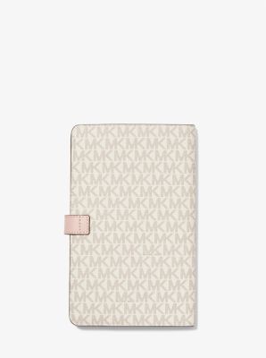 Carnet ray&eacute; de taille moyenne avec logo in VANILLE/ROSE P&Acirc;LE | Michael Kors