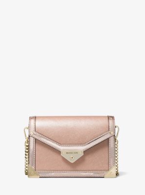 Grace Small Metallic Saffiano Leather Crossbody Bag | Michael Kors