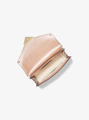 MICHAEL KORS GRACE ENVELOPE CLUTCH Woman Pale gold