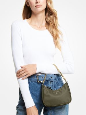 Schultertasche Jet Set Charm Small aus Nylon-Gabardine