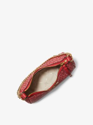 Jet Set Charm Small Logo Pochette in CRIMSON | Michael Kors