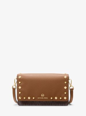 MICHAEL KORS GREENWICH SMALL STUDDED FAUX LEATHER