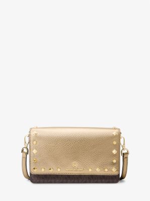 MICHAEL KORS JET SET SMALL STUDDED LOGO SMARTPHONE CONVERTIBLE