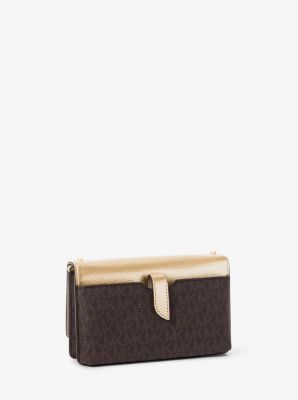 MICHAEL KORS - 付属品全て有り★MICHAEL KORS JET SET iPhone11Pro Jet Set Small Studded Metallic and Logo Smartphone Crossbody