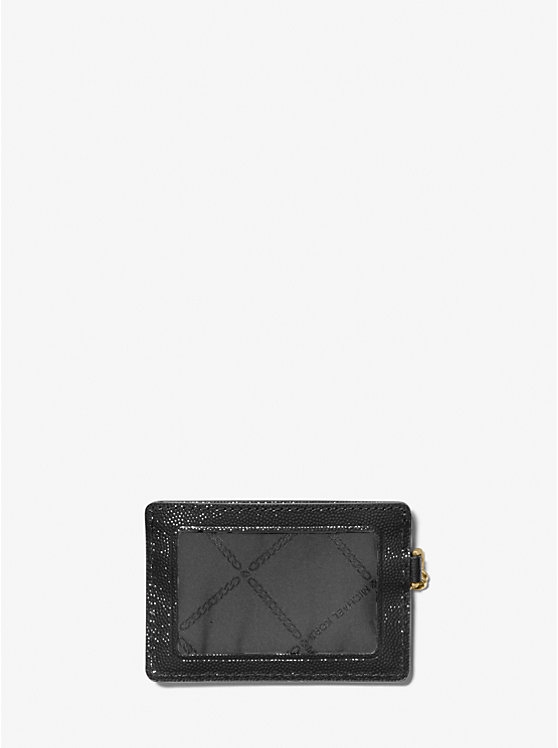 Small Studded Textured Leather Chain Card Case image number 1