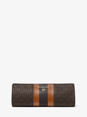 Small Logo Stripe Pencil Case | Michael Kors