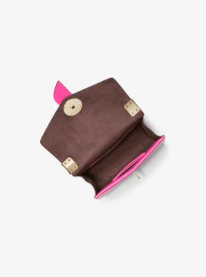 Petit sac &agrave; bandouli&egrave;re Greenwich en cuir gaufr&eacute; &agrave; motif de serpent clout&eacute;