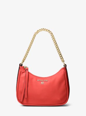 Prada Red Nylon Pochette Evening Top Handle Satchel Shoulder Bag