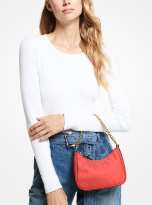 Coach Women's Leather Zip Mini Pochette Shoulder Bag Black - Shop