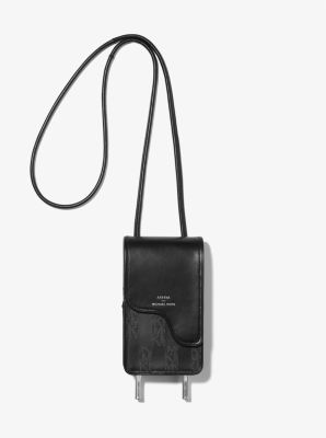 ASHYA×マイケルコース　Boloバッグ　ボディバッグ ASHYA X MICHAEL KORS Saga Signature And Leather Bolo Bag