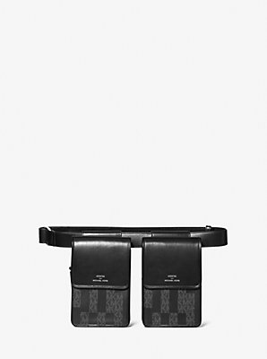 ASHYA X MICHAEL KORS Saga Signature And Leather Multi Bag,BLACK COMBO