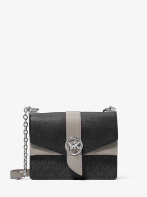 MICHAEL KORS Greenwich Small Two-Tone Logo And Saffiano Leather