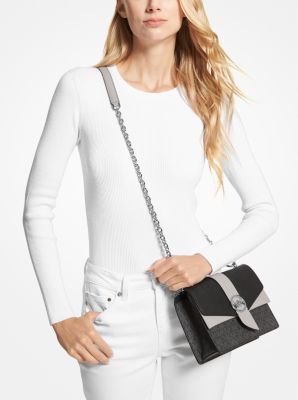 MICHAEL KORS Greenwich Small Two-Tone Logo And Saffiano Leather