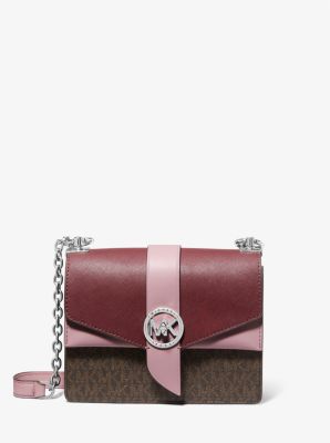 Michael Kors Small Greenwich Saffiano Leather Crossbody in Pink