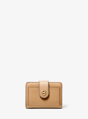 Michael kors wallet brown and gold best sale