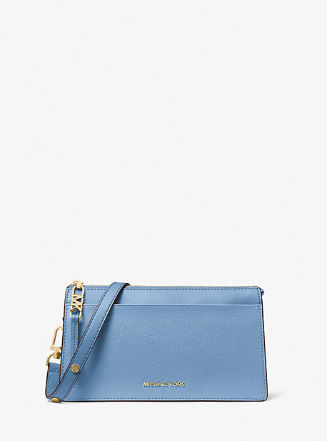 MK Empire Large Leather Convertible Crossbody Bag - French Blue - Michael Kors